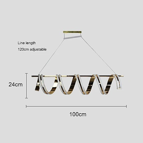 نجف مودرن ذهبي لون الانارة 3 اضاءات 105 واط