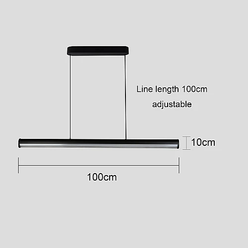نجف مودرن اسود لون الانارة 3اضاءات 42 واط قطر 1000 ملم