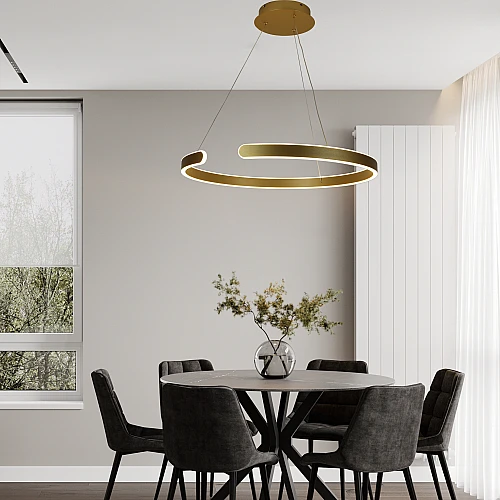 نجف مودرن ذهبي لون الانارة 3اضاءات 85 واط قطر 60 سم