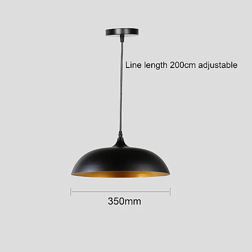 علاقي مودرن اسود مع ذهبي E27*1L قطر 35 سم