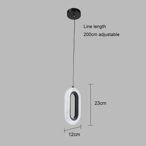 نجف مودرن اسود لون الانارة 3اضاءات 5 واط مفرد