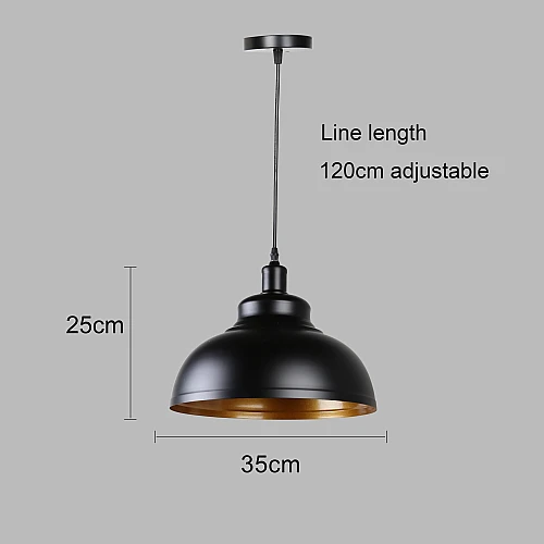 علاقي مودرن اسود مع ذهبي E27*1L