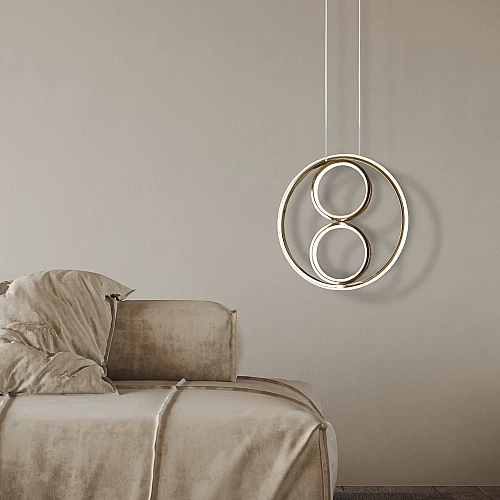 علاقي مودرن ذهبي لون الانارة 3 اضاءات 60 واط