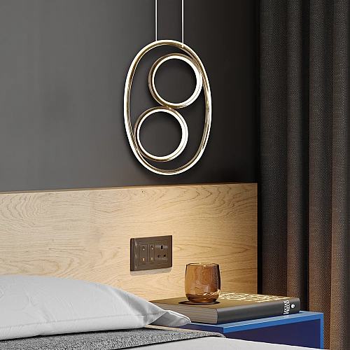 علاقي مودرن 280*380 ذهبي لون الانارة 3 اضاءات 60 واط