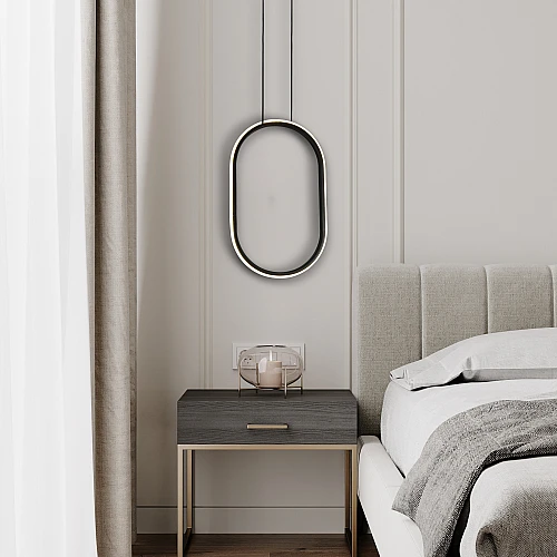 علاقي مودرن380*260 اسود لون الانارة 3 اضاءات 30 واط