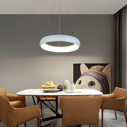 علاقي أبيض لون الانارة 3 اضاءات 55 واط قطر 40 سم