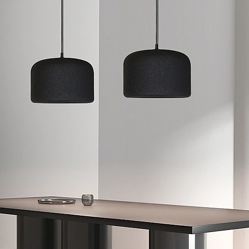 نجف علاقي مفرد مودرن اسود E27*1L قطر 30 سم