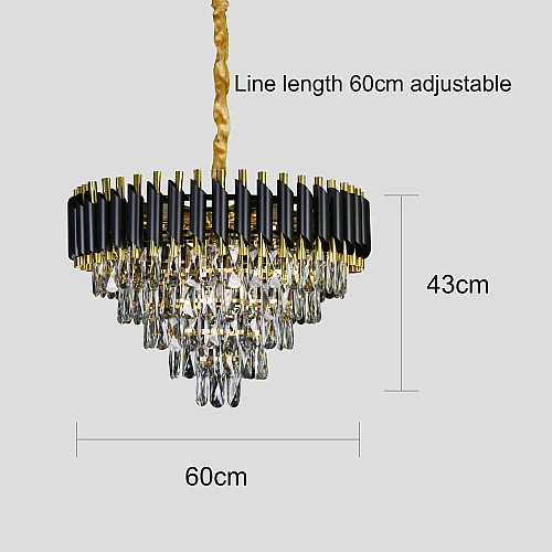 نجف اسود مع ذهبي E14 60 سم