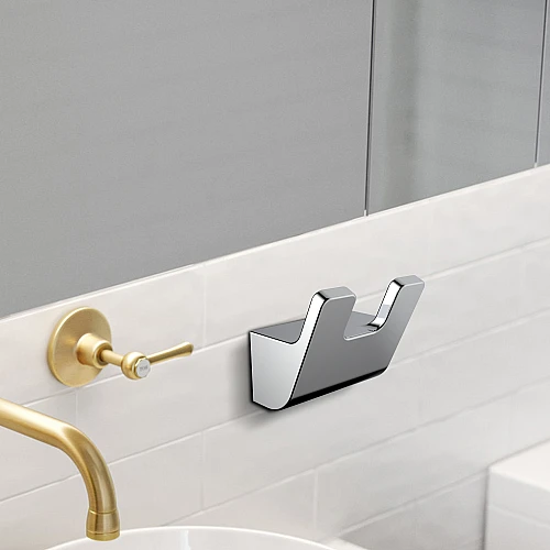 علاقة ملابس مجوز مربع زنك كروم