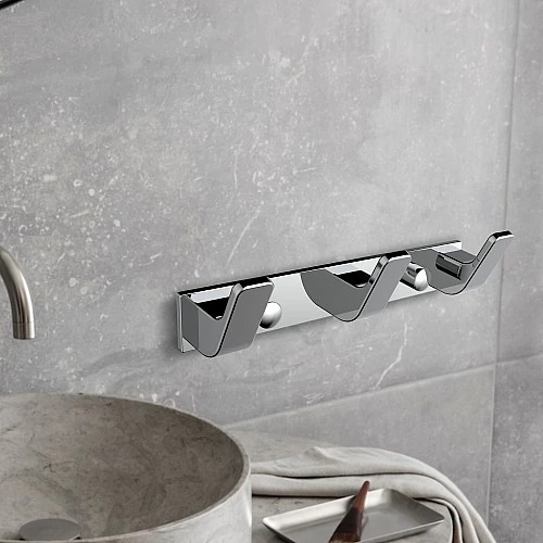 علاقة ملابس ثلاثي مربع زنك كروم