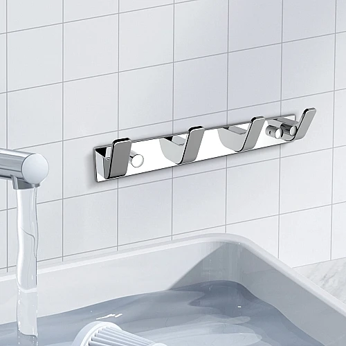 علاقة ملابس رباعي مربع زنك كروم