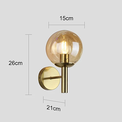 إضاءة راديانت ويف جدارية مفرد زيتي مع ذهبي E27