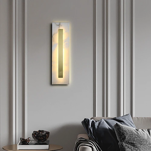 ابليك جداري مودرن اكريلك زيتي لون الانارة اصفر 18 واط طول 50 سم