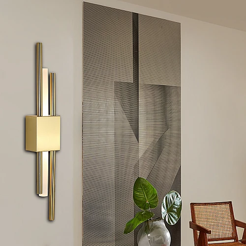 ابليك مودرن ذهبي لون الانارة 3اضاءات 3 واط