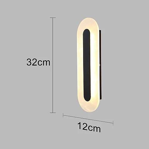 ابليك حائط جداري مودرن اسود لون الانارة 3اضاءات 5 واط مفرد