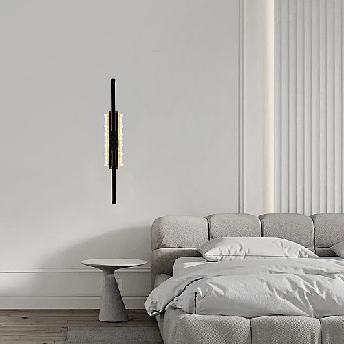 إضاءة أبليك حائط مودرن أسود لون الانارة 3 اضاءات 15 واط