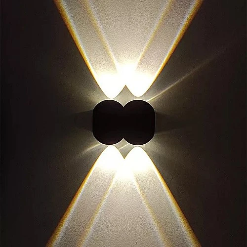  منتج لمبات جداري كشاف بوابه لون الإضاءة اصفر مع متين بإشراقة متميزه 4 واط مصنوع من البلاستيك المعالج-9537/4Y/ABS+BK+WW