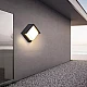 لمبات جداري لكشاف بوابة خارجي لون الإنارة اصفر شكل مربع تصميم عصري حديث 12 واط .