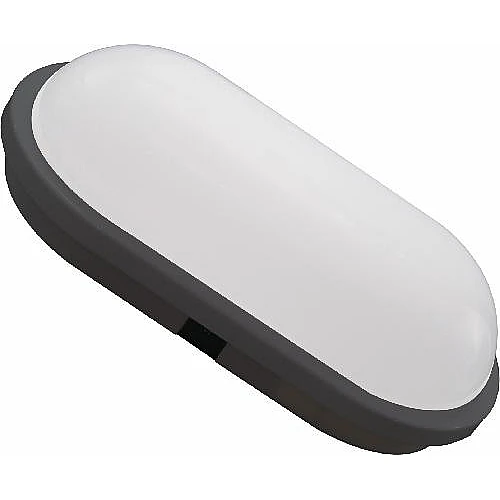 كشاف بيضاوي شكل فريم اسود لون الانارة ابيض 30 واط