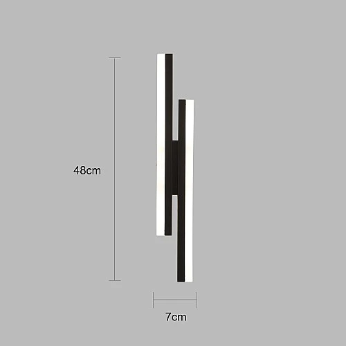 إضاءة جدارية لون اسود اشراقة متعددة الألوان ( شمسي + اصفر + ابيض ) لون الشكل اسود إنارة جدارية من جهتين