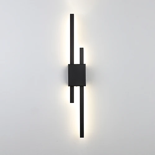 اضاءة جدارية وابليك جداري لون الشكل اسود بتصميم هادئ وأنيق متعددة الألوان ( كريمي + اصفر + ابيض ) 15 واط قطر 50 سم