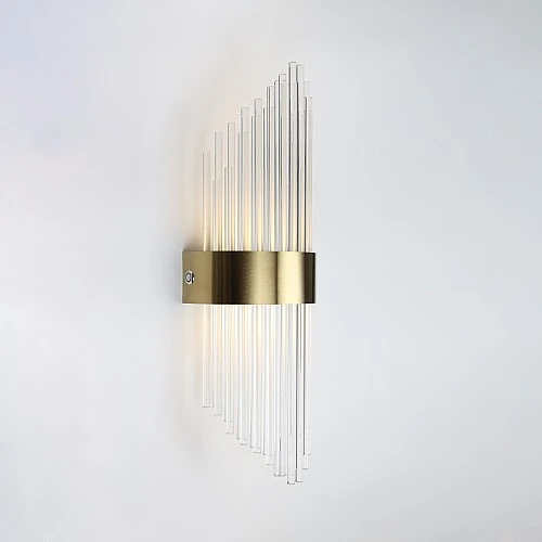  منتج إضاءة جدارية بالبطارية حديث شكل ذهبي بتصميم هندسي جميل لون الانارة أصفر 7 واط تعمل بالبطارية شحن-WA/C5229/GD+WW+NW