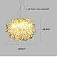 نجف مودرن ذهبي شفاف عسلي E14*10L قطر 60 سم