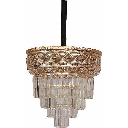 ثريا لوما لايت كريستال ذهبي قطر 40 سم