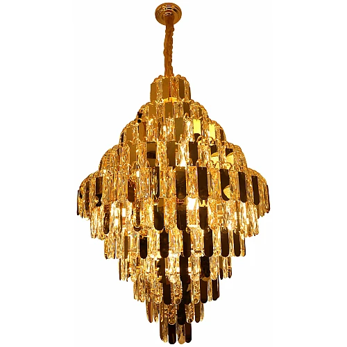نجف كريستال لون ذهبي حديث بلمسة ساحرة وفاخرة قطر 800*H1150 ملم