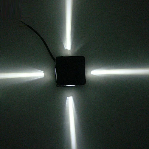  منتج اناره خارجيه جدارية وكشاف مربع اكس انارة خارجية ملونه صغير تصميم عصري وجديد 3 واط-9193/RD+RGB1X3W