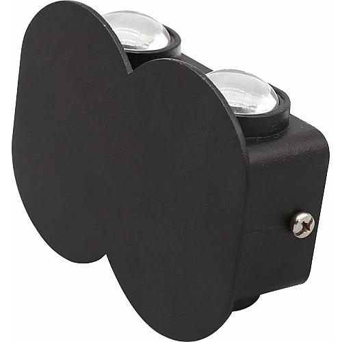  منتج لمبات جداري كشاف بوابه لون الإضاءة اصفر مع متين بإشراقة متميزه 4 واط مصنوع من البلاستيك المعالج-9537/4Y/ABS+BK+WW