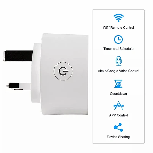 فيش ذكي ثلاثي متنقل تحكم عن بعد WiFi سهل الاستخدام يعمل باللمس تحكم بالجوال متوافق مع اليكسا وجوجل هوم توفل