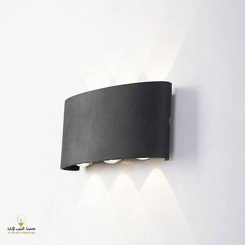  منتج انارة خارجيه كشاف بوابة مقاوم للظروف الجوية إضاءة ثلاثية اللون الاضاءة اصفر تصميم ديكوري يمنح بوابة منزلك الأناقة والجمال مصنوع من البلاستيك المعالج-9458/6*1W/ABS+BK+WW