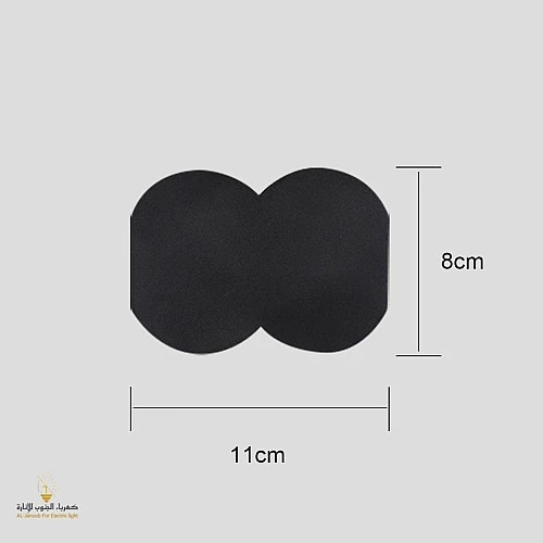  منتج لمبات جداري كشاف بوابه لون الإضاءة اصفر مع متين بإشراقة متميزه 4 واط مصنوع من البلاستيك المعالج-9537/4Y/ABS+BK+WW