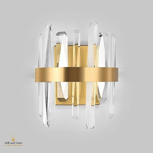إضاءة روز حائط إنارة جدارية و مودرن شكل ذهبي بتصميم عصري فاخر قطر 28 سم