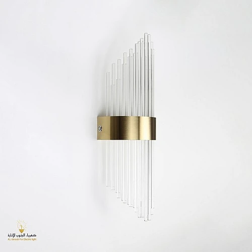  منتج إضاءة جدارية بالبطارية حديث شكل ذهبي بتصميم هندسي جميل لون الانارة أصفر 7 واط تعمل بالبطارية شحن-WA/C5229/GD+WW+NW