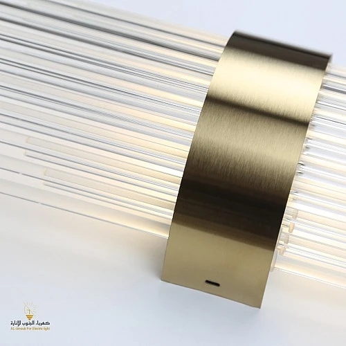  منتج إضاءة جدارية بالبطارية حديث شكل ذهبي بتصميم هندسي جميل لون الانارة أصفر 7 واط تعمل بالبطارية شحن-WA/C5229/GD+WW+NW