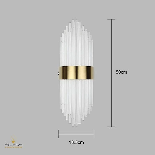  منتج إضاءة جدارية بالبطارية حديث شكل ذهبي بتصميم هندسي جميل لون الانارة أصفر 7 واط تعمل بالبطارية شحن-WA/C5229/GD+WW+NW