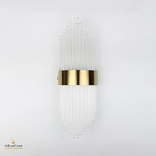  منتج إضاءة جدارية بالبطارية حديث شكل ذهبي بتصميم هندسي جميل لون الانارة أصفر 7 واط تعمل بالبطارية شحن-WA/C5229/GD+WW+NW