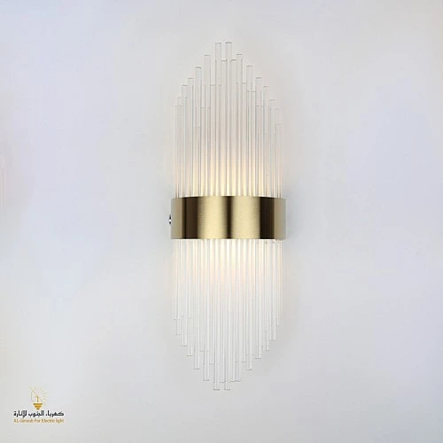  منتج إضاءة جدارية بالبطارية حديث شكل ذهبي بتصميم هندسي جميل لون الانارة أصفر 7 واط تعمل بالبطارية شحن-WA/C5229/GD+WW+NW