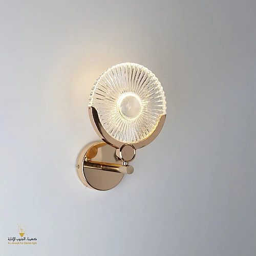  صورة منتج إضاءة شاين وول جدارية مودرن ذهبي مع لون الانارة 3اضاءات 3 واط موديل WA/C5236/FGD+3CO