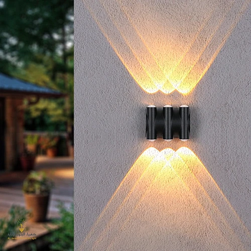  منتج كشاف بوابة اسود إضاءة لون الاضاءة اصفر 6 عدسات-9532/6Y/BK+WW