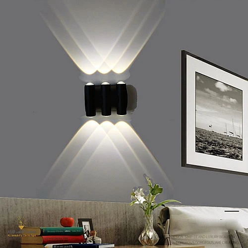  منتج كشاف بوابة اسود إضاءة لون الاضاءة اصفر 6 عدسات-9532/6Y/BK+WW