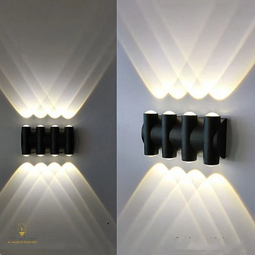  منتج كشاف بوابة اسود إضاءة لون الاضاءة اصفر 8 عدسات-9532/8Y/BK+WW