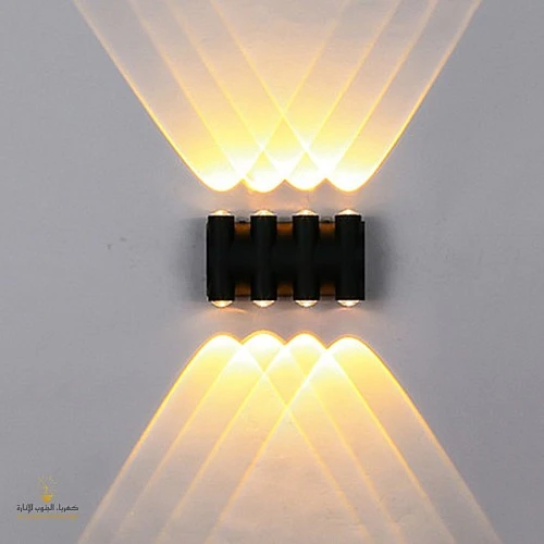  منتج كشاف بوابة اسود إضاءة لون الاضاءة اصفر 8 عدسات-9532/8Y/BK+WW