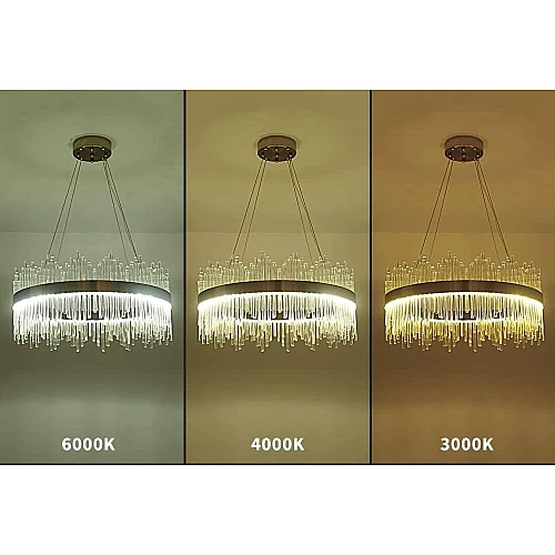 نجف لون الشكل زيتي إضاءة سقف مودرن متعددة الألوان ( شمسي + اصفر + ابيض ) اضاءة فاخرة وجميلة قطر 60 سم (هذا المنتج متاح في جدة و الرياض فقط)