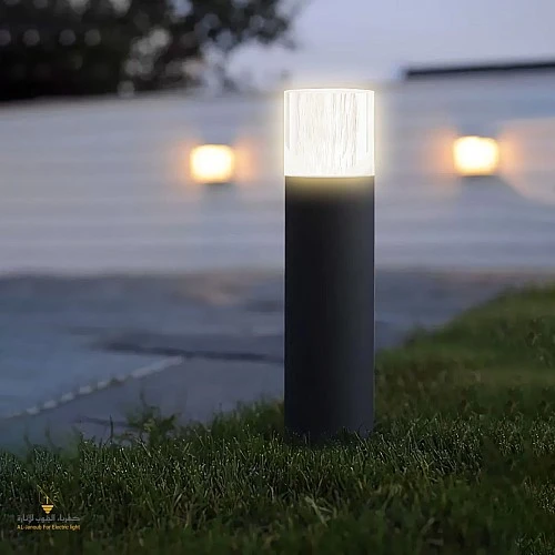  منتج إضاءة حدائق فانوس حديقة وانوار الحوش تصميم كريستالي عصري 25 سم بإضاءة صفراء 7 واط مثالية لتجميل وتزيين الحدائق بإضاءتها الناعمة والدافئة.-9462/7W/25CM/BK+WW