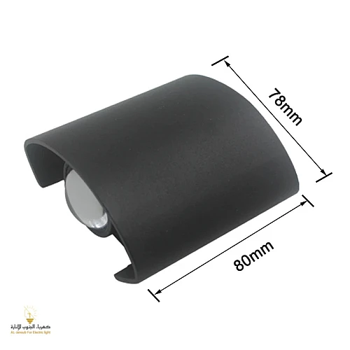  منتج كشاف بوابة لون الانارة اصفر مفرد1 عين مصنوع من البلاستيك المعالج-9458/2*1W/ABS+BK+WW