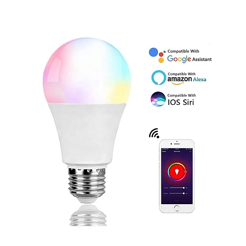 اللمبة الذكيه تحكم عن طريق الجوال عن بعد عبر التطبيق متعددة الألوان 9 واط E27 | LED Smart Bulb اللمبة الذكيه تحكم عن طريق الجوال عن بعد عبر التطبيق متعددة الألوان 9 واط E27 | LED Smart Bulb