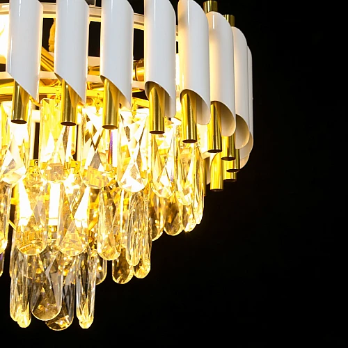 نجف ابيض مع ذهبي E14 40 سم